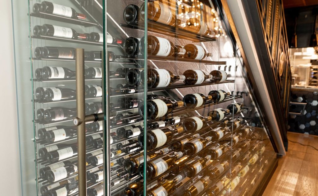 Wine selection at Goodnight's Prime Steak and Spirits restaurant.