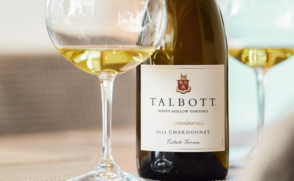 Talbott Vineyards Luminous Chardonnay wine.