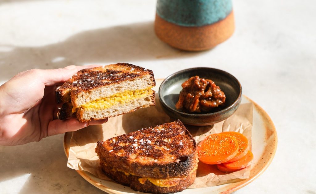 Grilled Cheese Sandwich at Little Saint Restaurant.