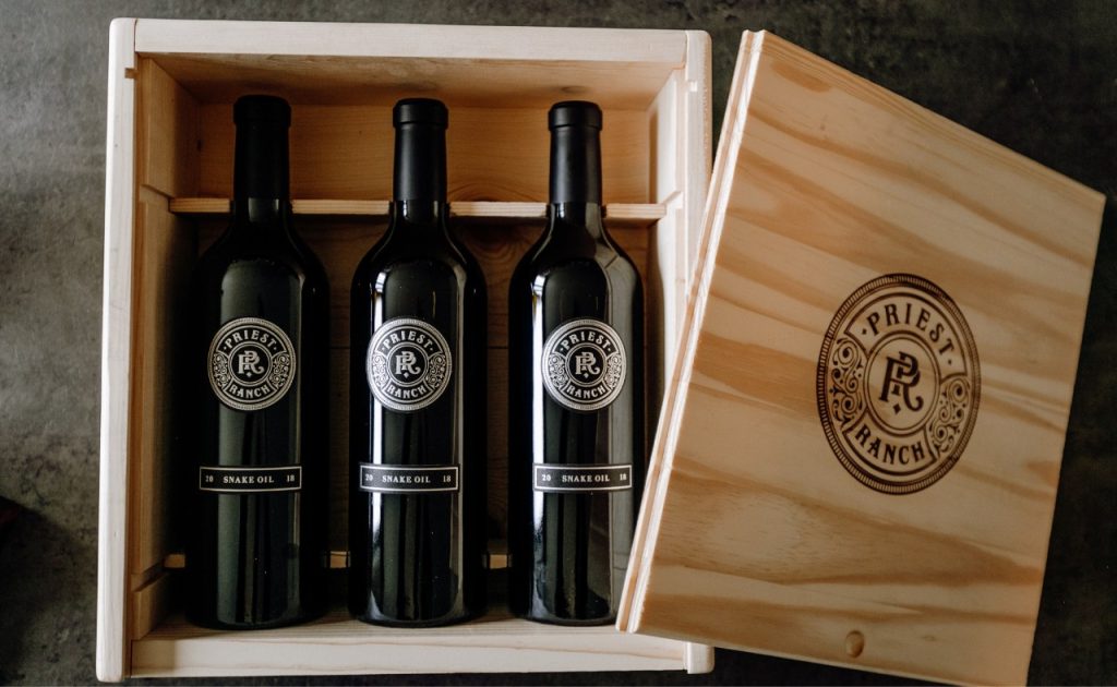 Priest Ranch Wines Snake Oil Cabernet Sauvignon wine.