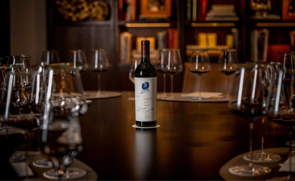 A private wine tasting experience in the Opus One winery Library. 