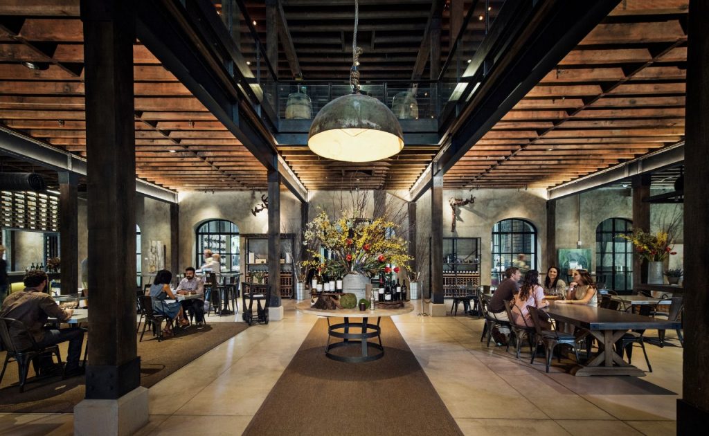 Charles Krug tasting room interior.