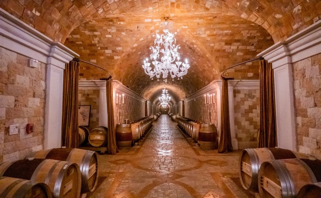 Del Dotto Vineyards cave.