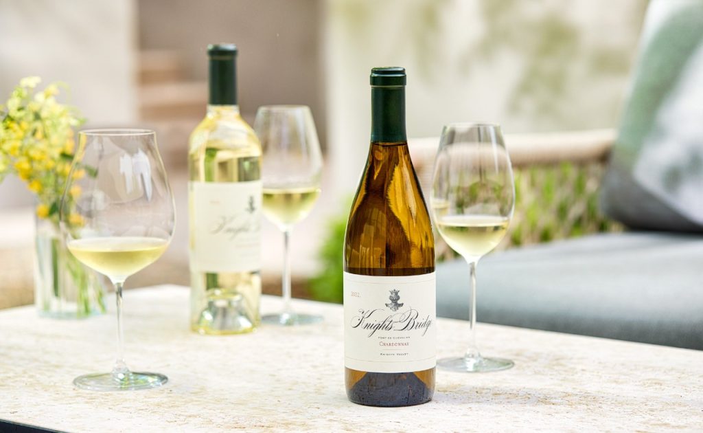 Knights Bridge Winery Chardonnay, and Sauvignon Blanc wine.