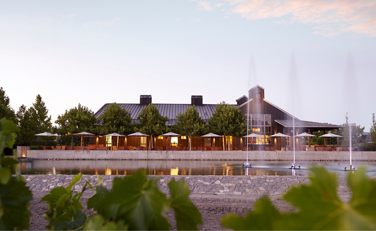 Alpha Omega Winery exterior.