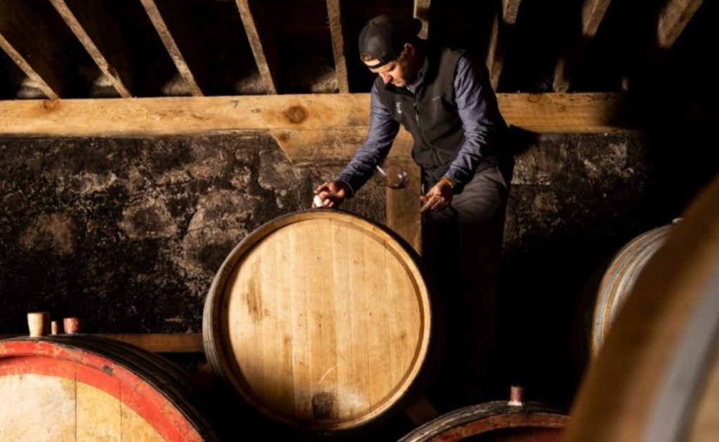 Mayacamas Vineyards barrel tasting.
