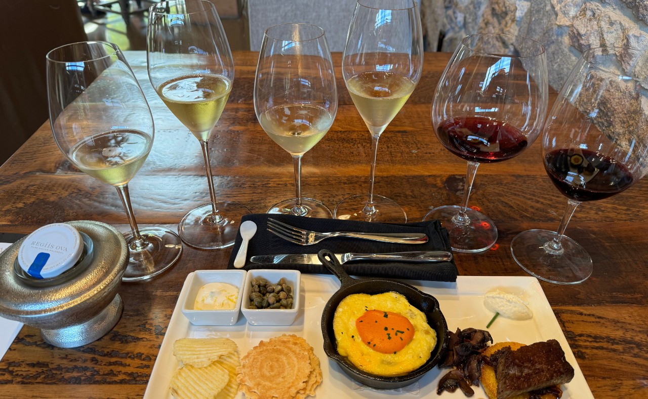 Davies Vineyards wine and caviar brunch.
