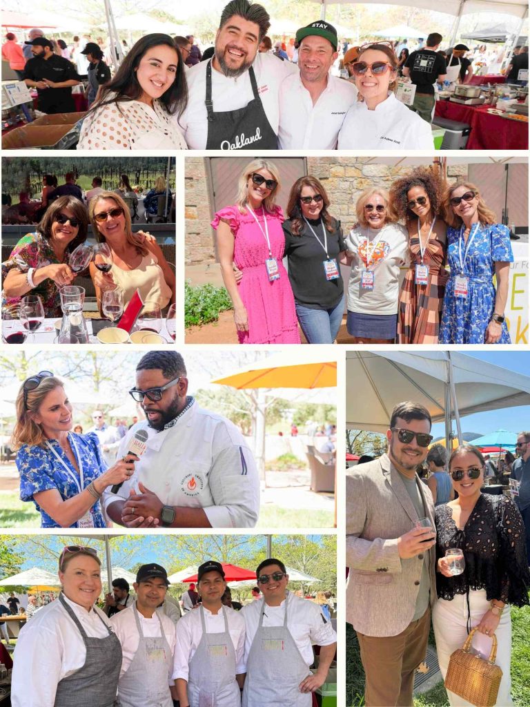 Chefs and guests during Cabernet Cookoff at HALL Napa Valley winery.