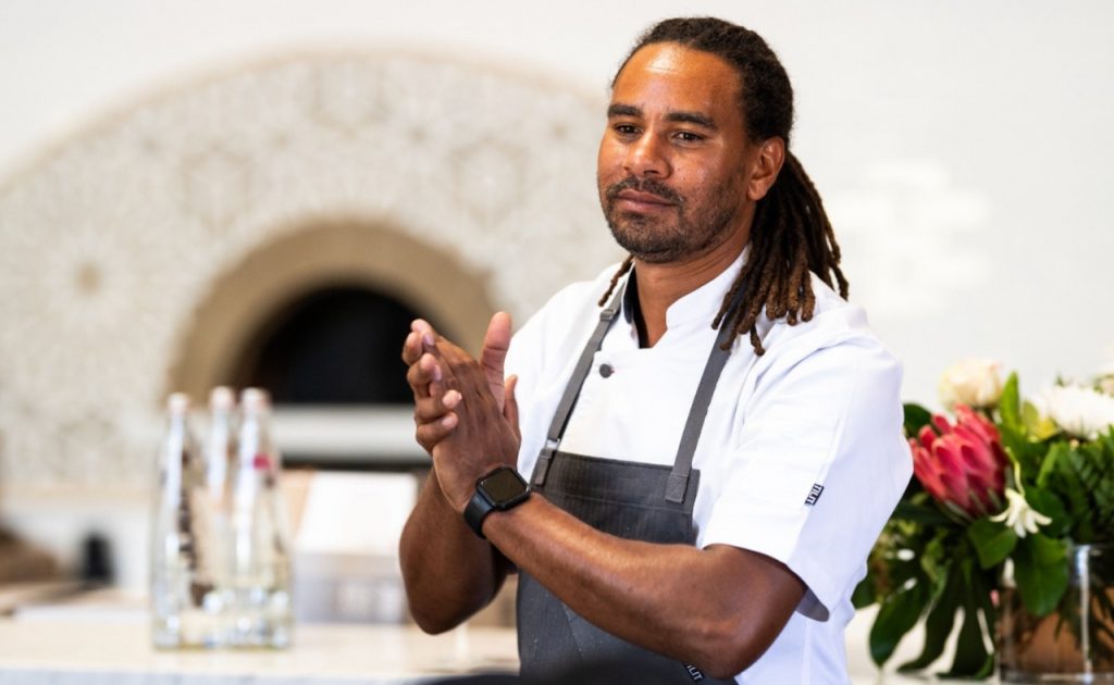 Chef Michael Reed at Healdsburg Wine & Food Experience. 