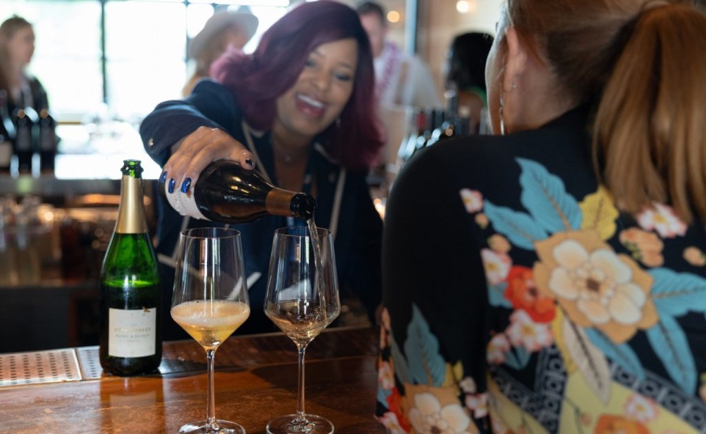 Wine poured during Healdsburg Wine & Food experience.