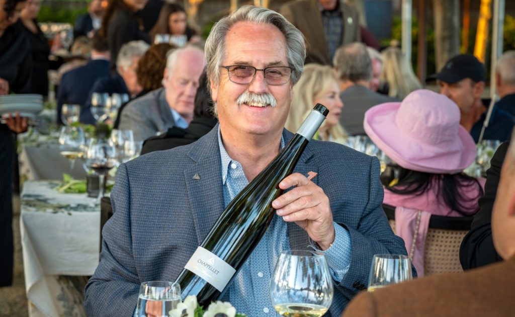Cyril Chappellet Chairman of Chappellet Winery at Auction Napa Valley dinner.
