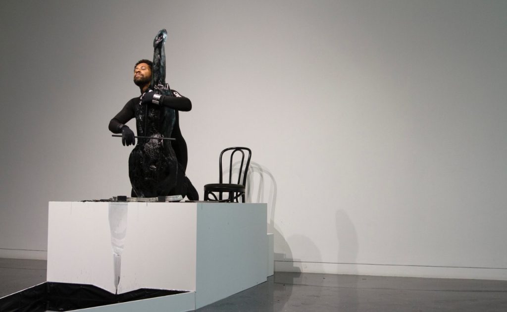 Dr. Seth Parker Woods "Iced Bodies" performance.