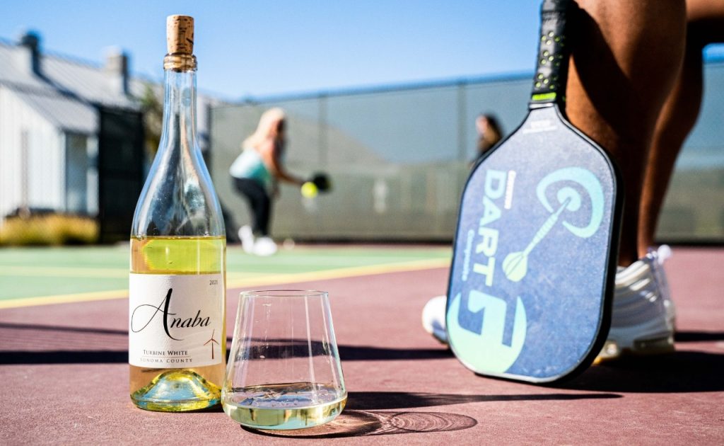 Anaba Wines pickleball court.