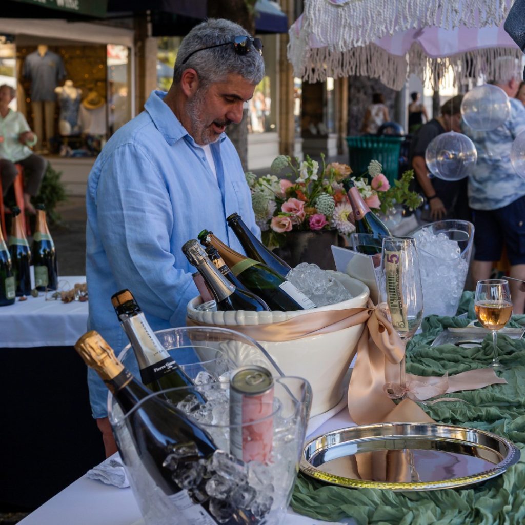 Chateau Montelena wine served at Calistoga Harvest Table. 