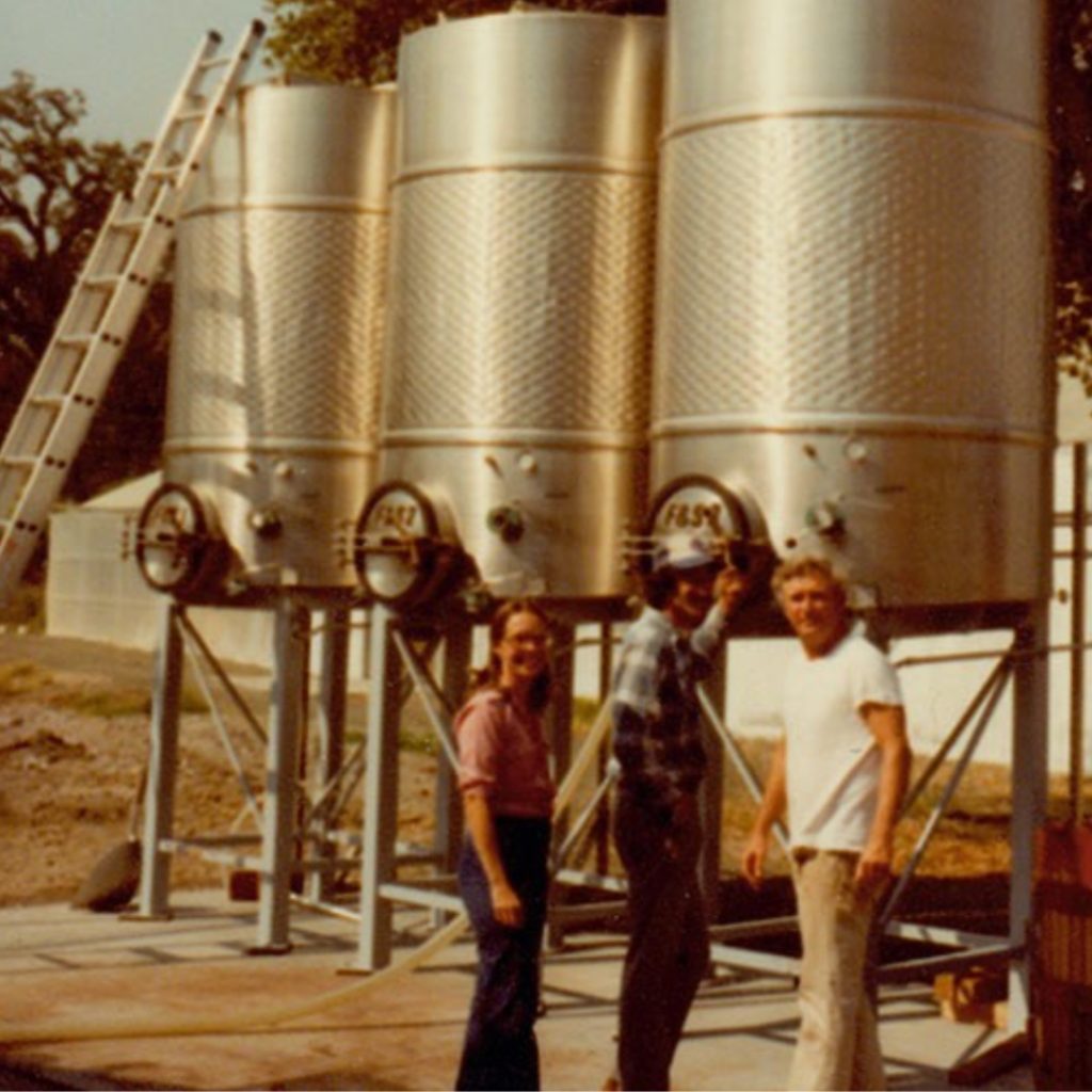 Margaret Duckhorn, founding winemaker Tom Rinaldi and Dan Duckhorn.