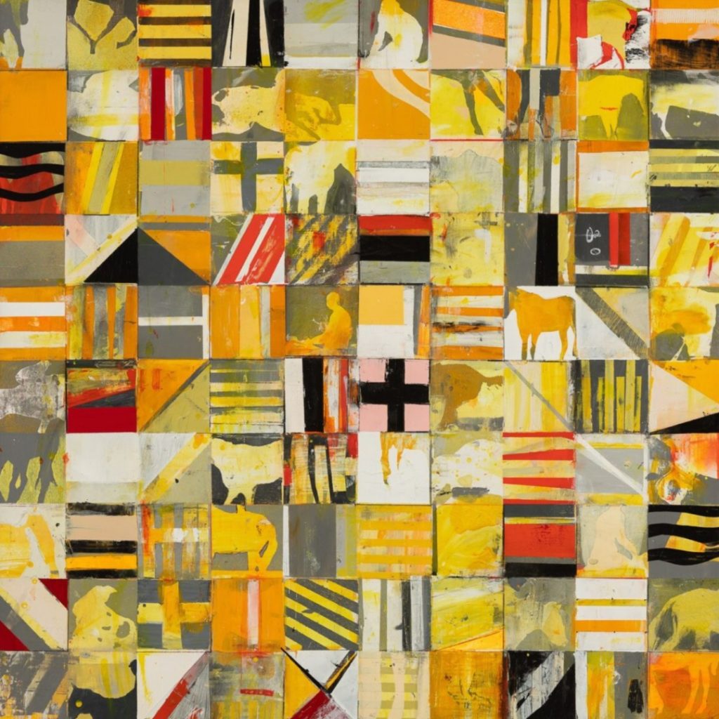 Crosswalk (Equine Grid), 2005 | acrylic, ink & dry pigments mounted on archival board.
