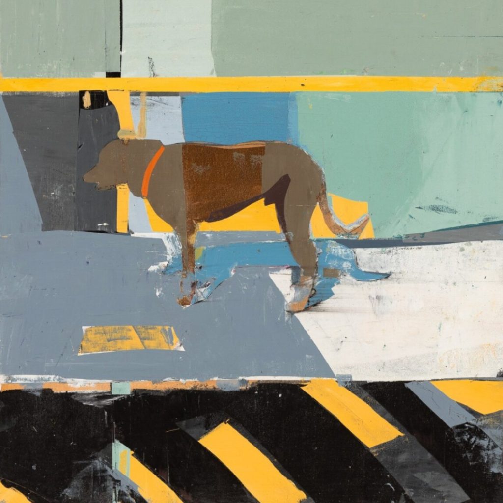 Mason Crosswalk, 2009 | acrylic, ink, dry pigment on paper mounted on board.
