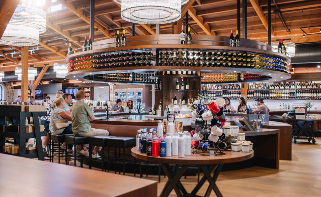 V Sattui winery market and tasting room in Napa Valley.